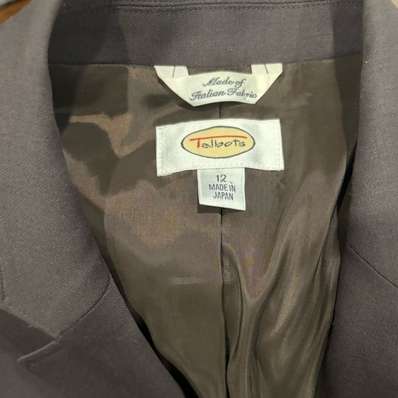 TALBOTS brown ITALIAN WOOL 2-piece suit pants (size 14) & jacket (size 12) - Picture 11 of 12